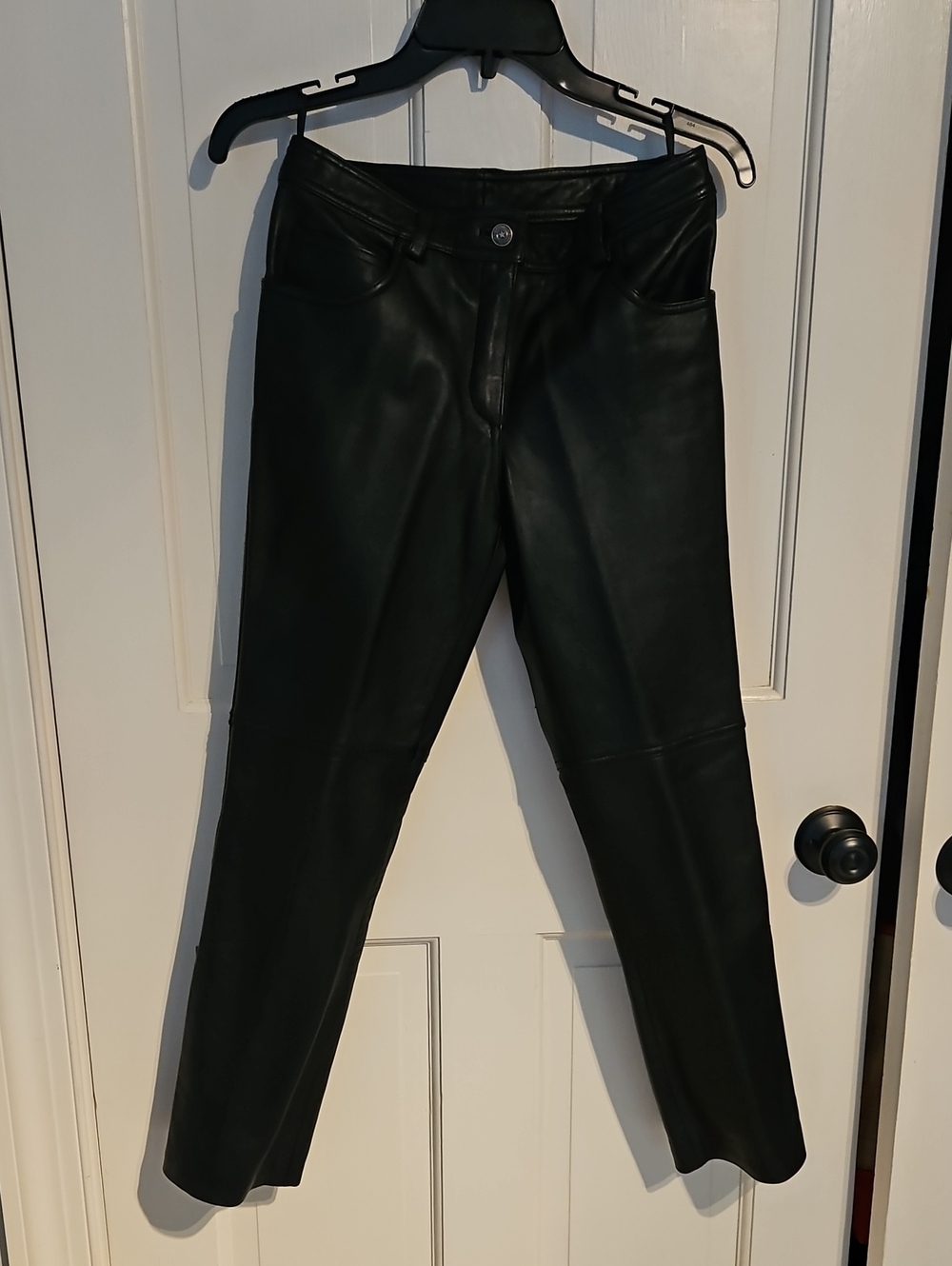 Rampage Black 100% Leather 5-pocket Pants